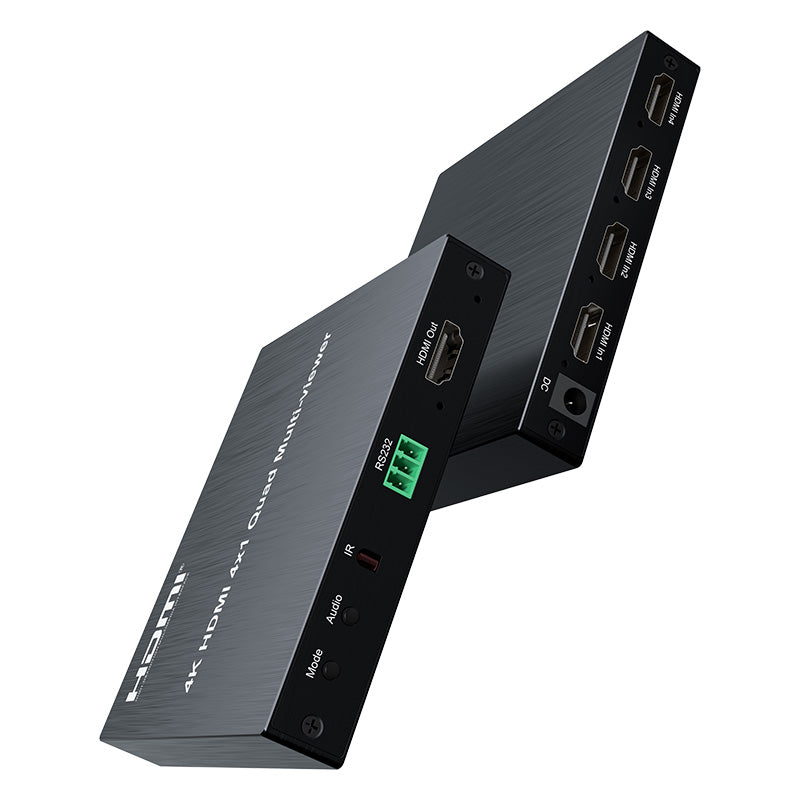Argox 4K 30Hz HDMI 4x1 Quad Multi-Viewer Screen Splitter Ultra HD Support IR Remote Control, PCM2 Audio Format for TV Monitor | HDSW4-Q2