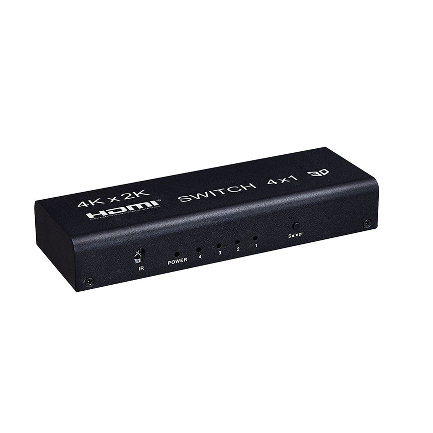 ArgoX HDSW4 4K Ultra HD HDMI Video Switcher 4x1 with Audio Output, Supports 3D, 3.4Gbps Data Rate and TMDS Clock, IR Remote Control, 24/30/36bit Deep Color, AWG26 Cable for DVD Players, Projectors, A/V Receivers, Set Top Boxes