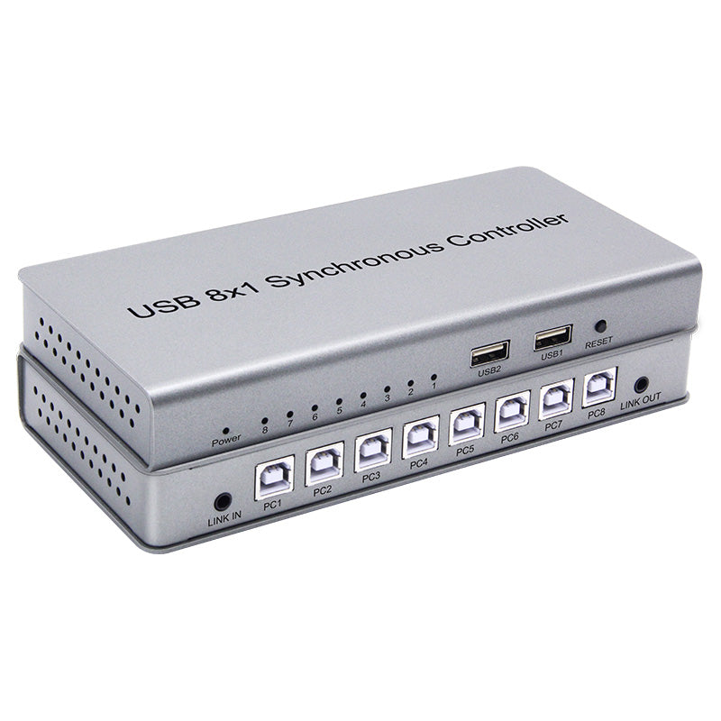 ArgoX USB 4x1 / 8x1 KVM Synchronous Controller USB-B Switcher Supports Wireless Keyboard and Mouse, IR Control, USB1.1/2.0 A Male to B Male Cable for Computers, Gaming, KVM Extenders, Windows, Linux, macOS, and Android