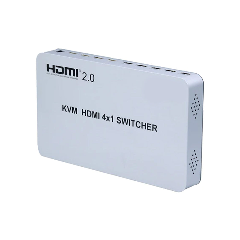 ArgoX HDUSB4X1 4K 60Hz HDMI Switch 4x1 with KVM, Supports 3D, 6Gbps, and TMDS Clock, AWG26 HDMI Supported, Supports Wireless Mouse and Keyboard for Windows, Linux, macOS, and Android