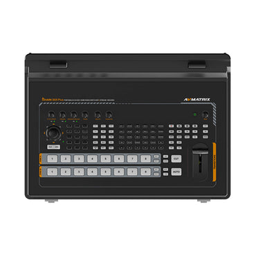 AVMATRIX Shark S8 Plus 8-Channel SDI | HDMI Video Switcher with 17" IPS FHD Display Monitor, Integrated Audio Mixer for Live Streaming via Type C and Ethernet LAN Port, USB, SD & SATA Recording Support and Recording via USB & SD Card Slot