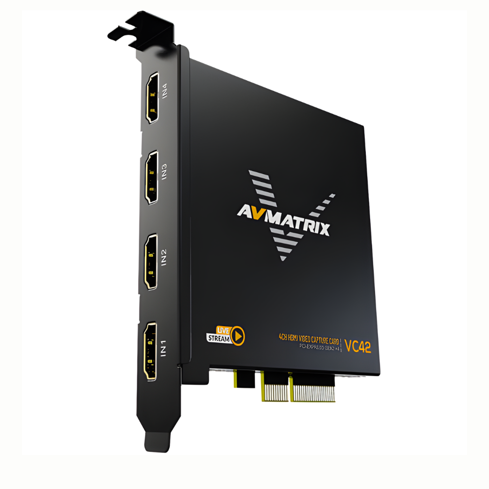 AVMATRIX VC41 / VC42 PCI-Express Capture Card for Gaming & Live Stream 4-Channel HMDI / 3G-SDI Input