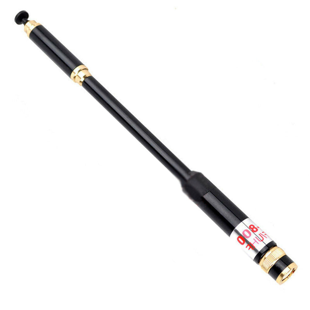 BaoFeng AL-800 SMA-Female High Gain Telescopic Dual Band Extendable Radio Antenna VHF UHF 144/430MHz with 79cm Maximum Length, 50W Power for Walkie Talkie Two Way Radio