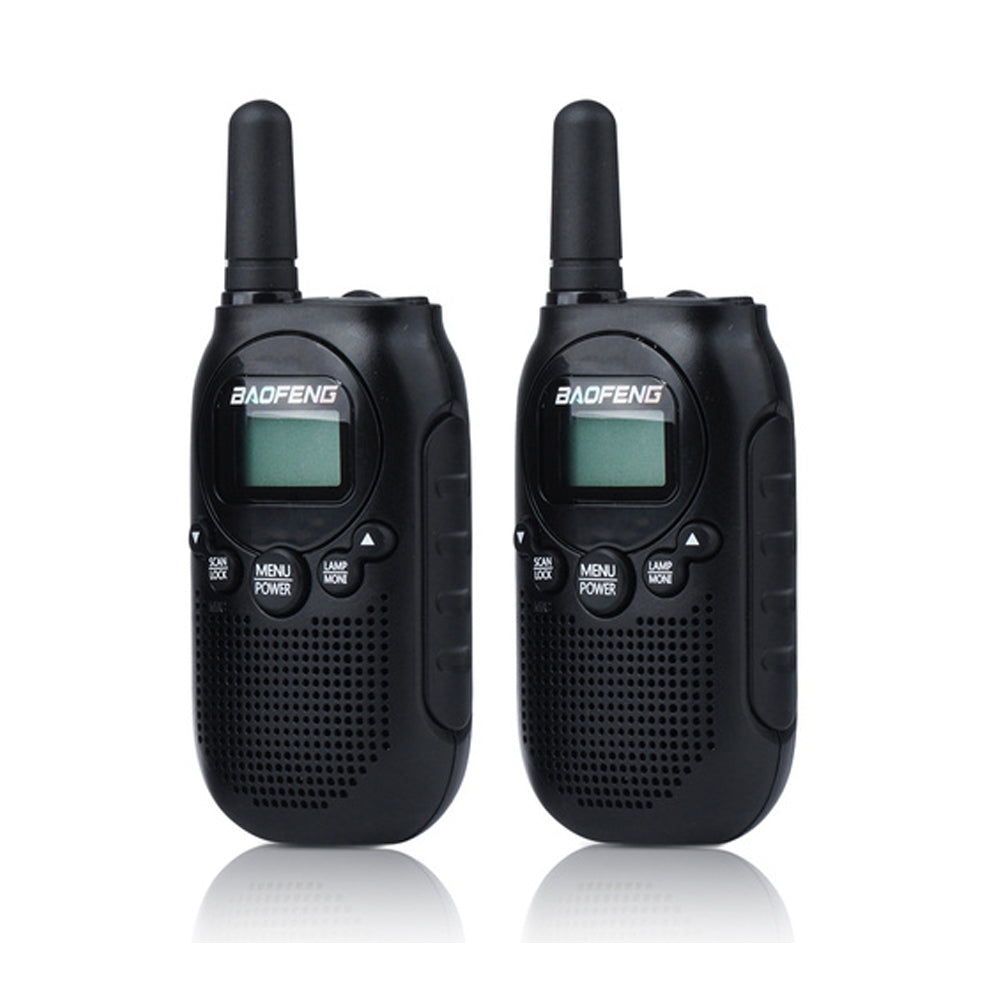 BaoFeng BF-T6 (Set of 2) Walkie-Talkie UHF Transceiver 2W Two-Way Radio with 16 Store Channels, 400-480MHz Frequency Range, 5km Max. Talking Range, Clear Voice Output, 1500mAh Battery Capacity