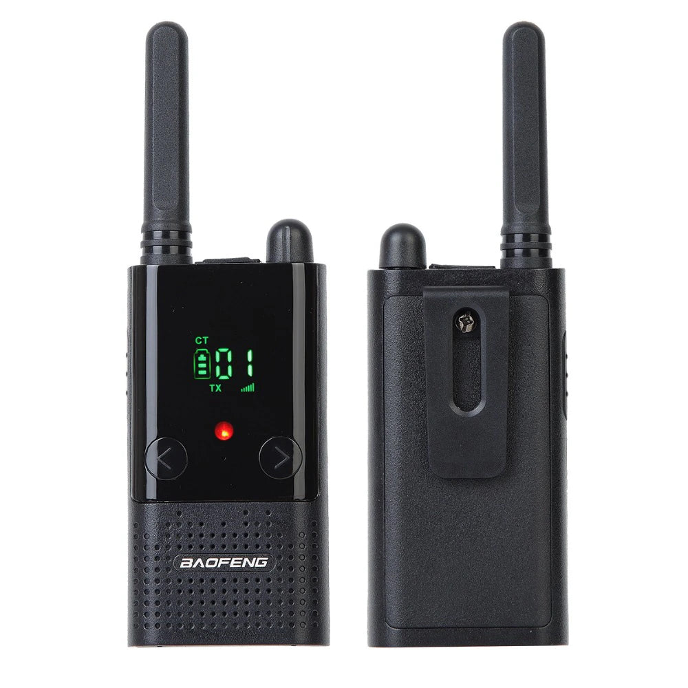 BaoFeng BF-T9 (Set of 2) Walkie-Talkie UHF Transceiver 5W PC Programmable Two-Way Radio with 99 Memory Channels, 400-470MHz Frequency Range, 5km Max. Talking Range, Clear Voice Output, 1500mAh Battery Capacity