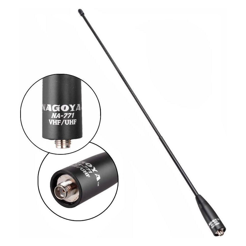 BaoFeng NA-771 Nagoya SMA-Female Dual-Band 16-inch Radio Antenna VHF/UHF 140-150M/420-450MHz for Walkie-Talkie Two-Way Radio