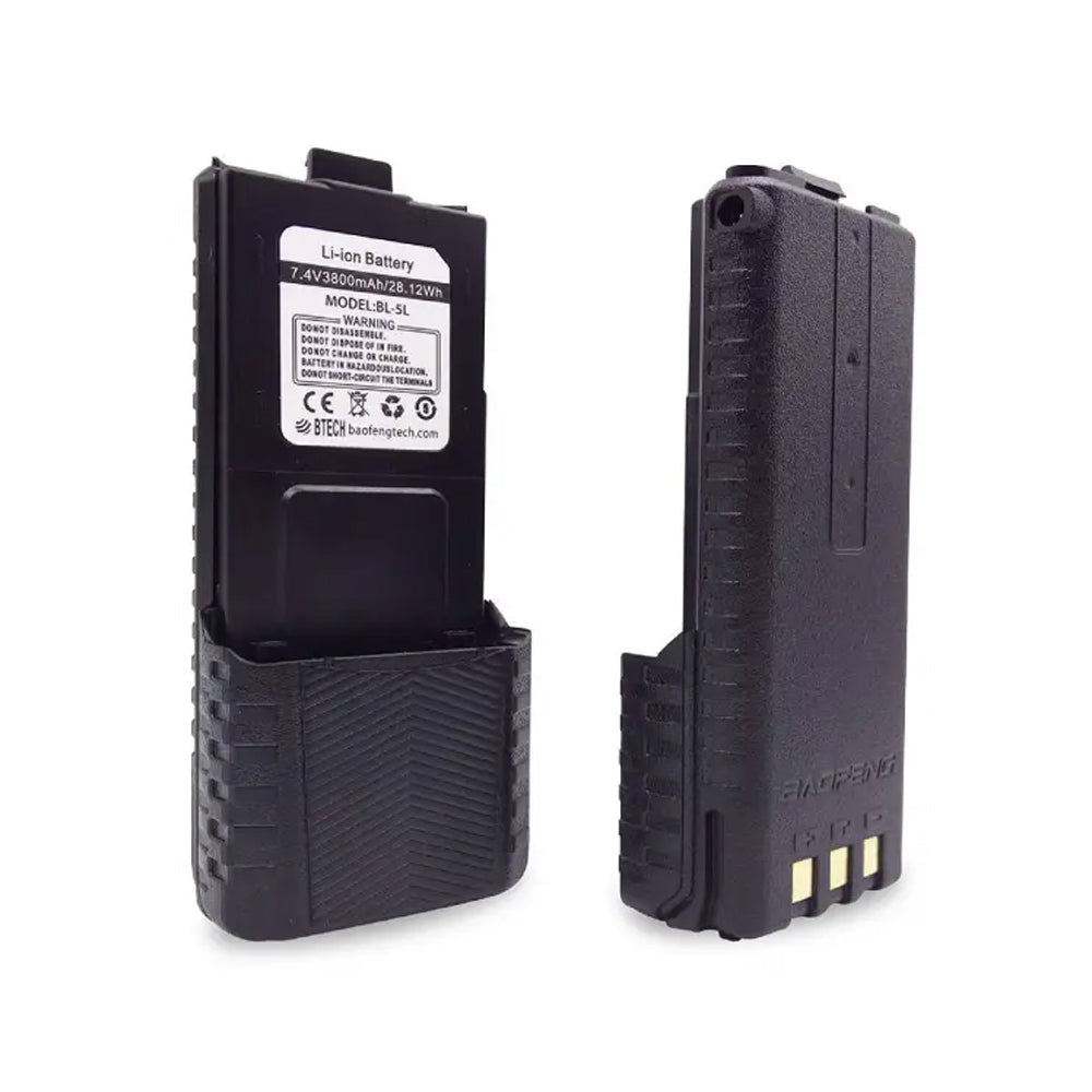 BaoFeng UV-5R Li-Ion 3800mAh Rechareagable Battery 7.4V for UV-5R, UV-5RHP, UV-5RA, UV-5RE, UV-E5,BF-F8+, BF-F8HP, Cignus UV-85, UV-85HP Walkie-Talkie Two-Way Radio