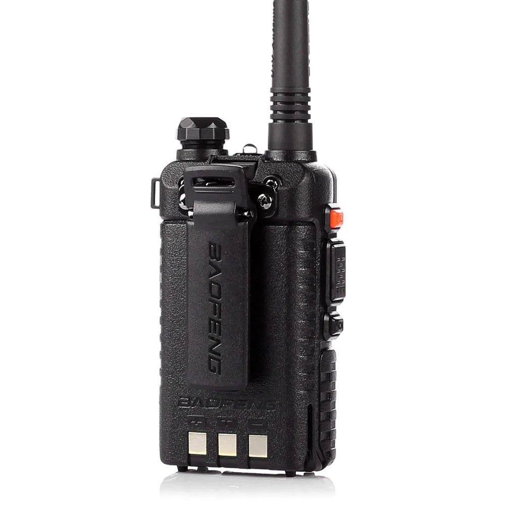 BaoFeng UV-5R (Single) Walkie-Talkie Dual-Band VHF/UHF Transceiver 5W PC Programmable Two-Way Radio with 128 Store Channels, 136-174/400-520MHz Frequency Range, 5km Max. Talking Range, Clear Voice Output (Black)