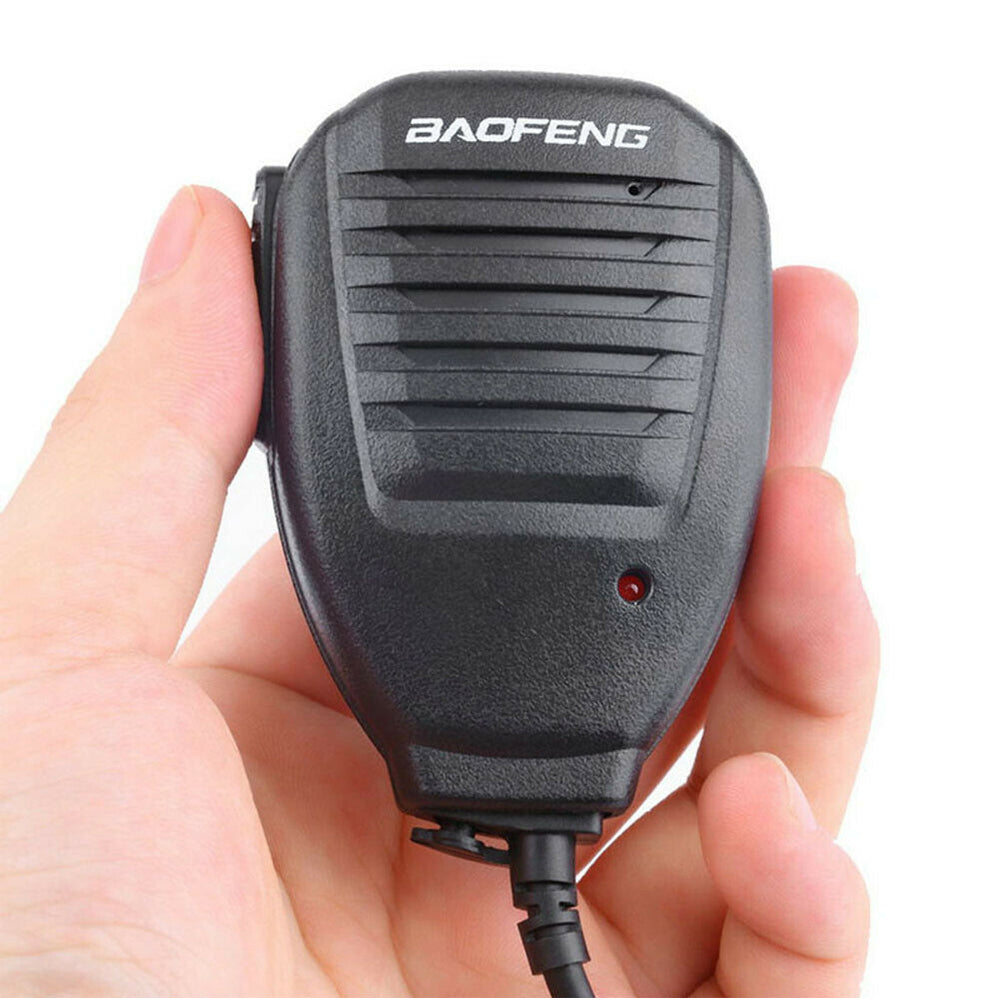 BaoFeng 2 Pin Walkie-Talkie Push-To-Talk Speaker Microphone for UV-5R, UV-5RA, UV-5RB, UV-5RC, UV-5RD, UV-5RE, UV-5REPLUS, UV-3R+, Kenwood Radio with Belt Clip Design