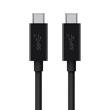 Belkin 1m 1-Meter USB Type-C 3.1 Gen 2 Male to Male 5A PD100W Charging and Data Cable Superspeed+ USB-IF Certified with 10Gbps Transfer Rate, Reversible Connectors for Smartphones, Tablets, and Type-C Enabled Devices | F2CU052BT1M-BLK