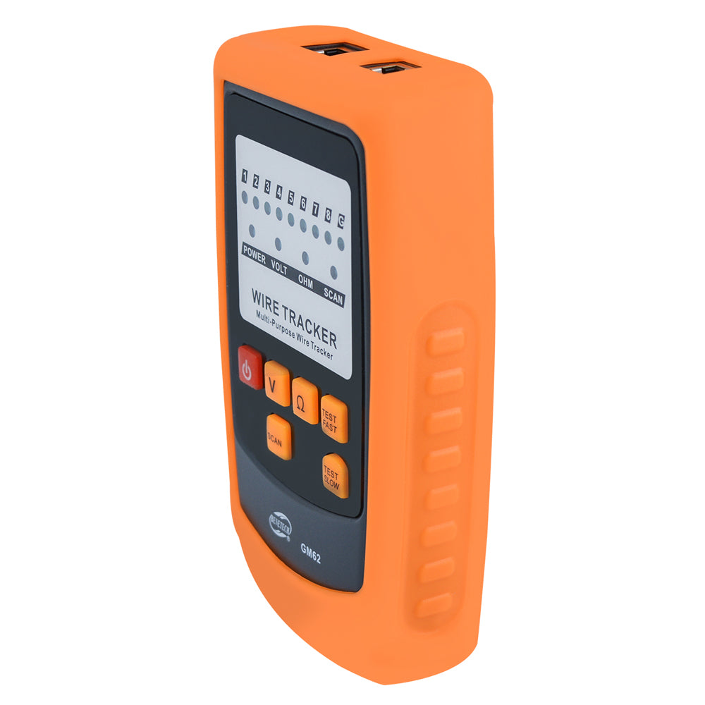 BENETECH GM62 Portable Multi-Purpose Wire Tracker up to 1km Sigl Distance with Coaxial & BNC Cables and Network Cable Tester RJ11/RJ45 for Line Scanning, Telephones, Ethernets, TV and Video Sigls