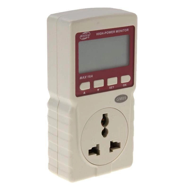 Benetech GM89 Digital LCD Micro Power Meter Alyzer Monitor 16A High-power Watt Tester