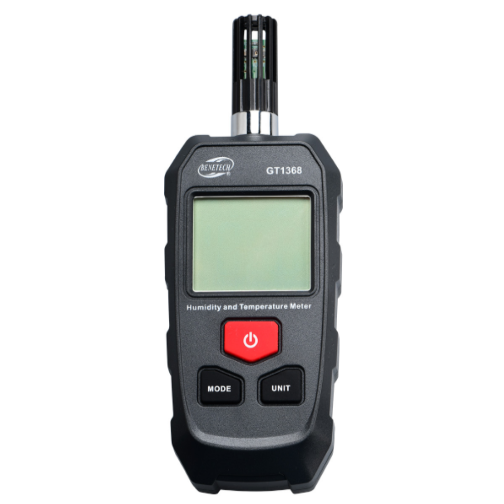 Benetech GT1368 Digital Humidity and Temperature Meter with up to 70° Range, Auto / Manual Power Off, Data Hold Function, LCD Backlit Display and Low Battery Indicator