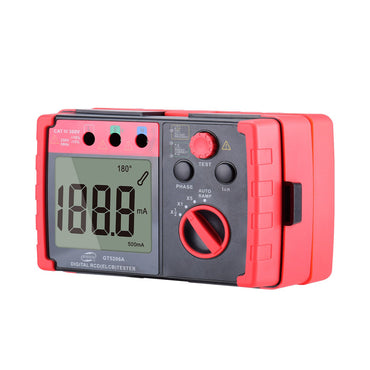 Benetech GT5206A Digital ELCB and RCD Tester (Battery Included) with Testing Probes & Leads for Electrical Wires, Circuit Breakers, and Residual Current Devices