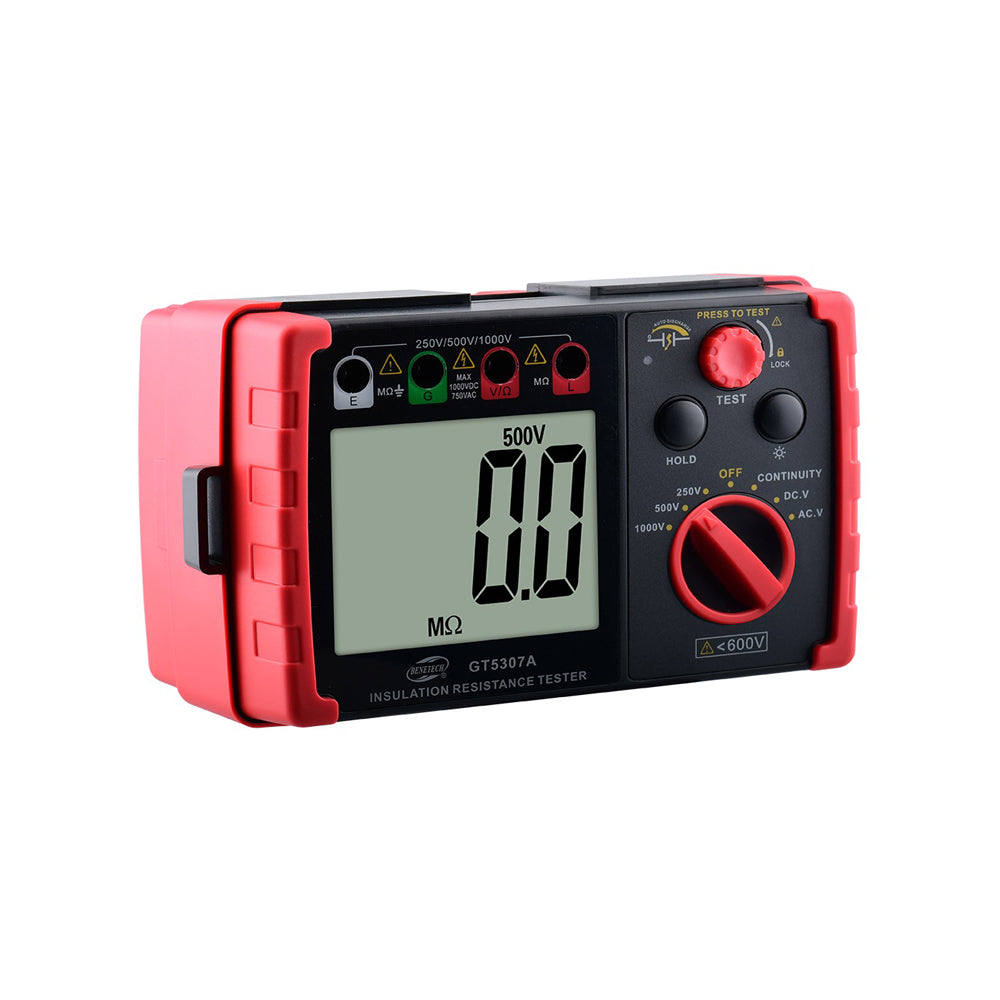 Benetech GT5307A Insulation and Continuity Tester (Battery Included) with Electrical Multimeter, Testing Probes & Leads for Wire Resistance, Circuit Conductor, Motor Windings, Electrical Components