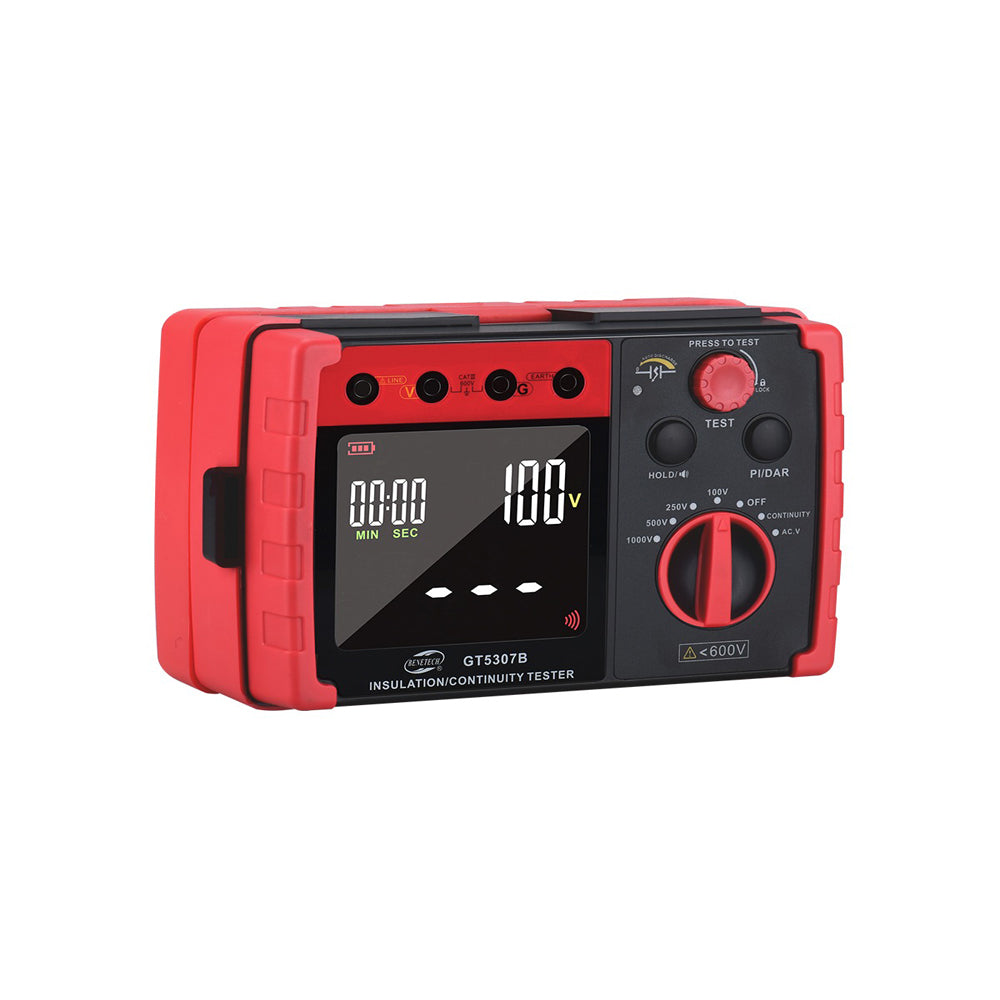 Benetech GT5307B Insulation and Continuity Tester with Electrical Multimeter, Testing Probes & Leads for Wire Resistance, Circuit Conductor, Motor Windings, Electrical Components