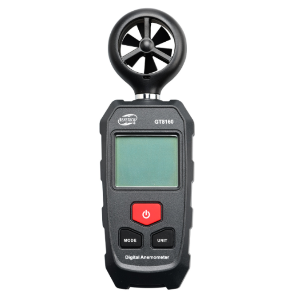 Benetech GT8160 Digital Anemometer with Full Wind Speed and Temperature Measurement, Auto / Manual Power Off, Beaufort Wind Scale and LCD Backlit Display, Frost Alert and Low Battery Indicator