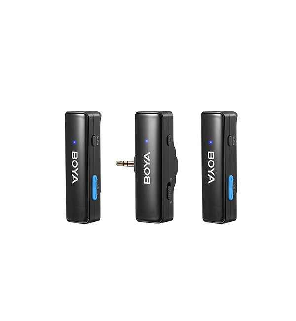BOYA Boyalink A1 / A2 Multicompatible 2.4GHz Wireless Omnidirectional Microphone System w/ USB Type-C, Lightning, 3.5mm TRS Connectors, Bypass Charging, Noise Reduction, Gain Control, Mono / Stereo, 100M Max Range for Vlogging, Interviews