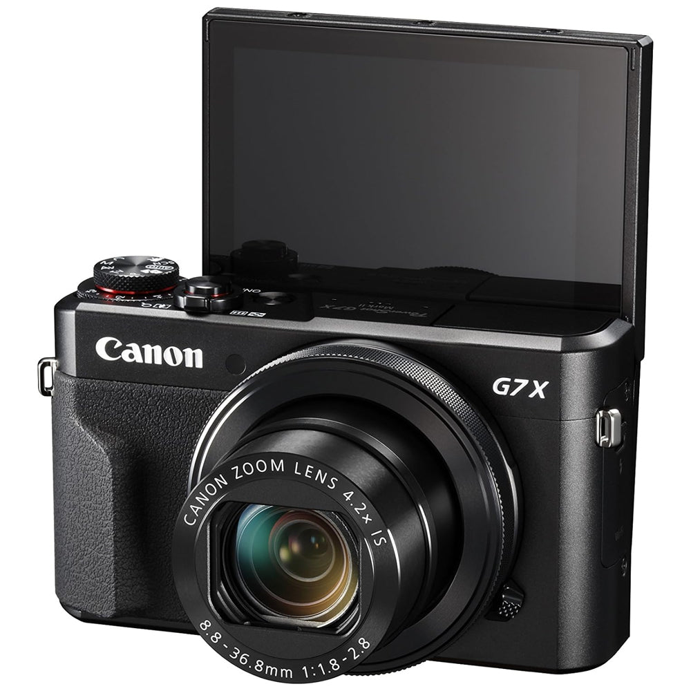 Canon PowerShot G7 X Mark II Digital Vlogging Camera with 20.1 Megapixel DIGIC 7 1" CMOS Sensor, WIFI and NFC, 1080p 60fps Recording, IS Stabilization and 3" Tilting LCD Screen Display for Vlog, Interviews, Content Creation