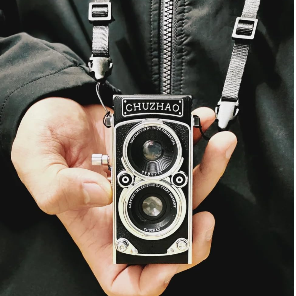 CHUZHAO 12MP TLR Digital Twin Lens Reflex Retro Style Toy Camera with 1080p FHD Video, 1.54" Top View IPS HD Screen, 32GB MicroSD Storage, USB Type-C Port, Rechargeable Li-ion Battery for Still Shots, Videography, Vintage Aesthetic
