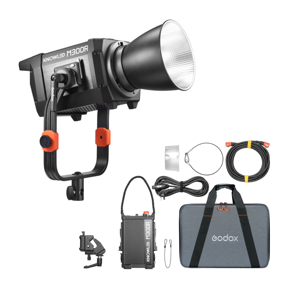 Godox KNOWLED M300R K1 RGB LED Monolight Kit IP65 Rating Dust Water Resistant, Bowen S Mount, Bluetooth Wireless CRMX, DMX RDM Ethernet App Controls for Film, Broadcast, Indoor Outdoor Photography and Videography