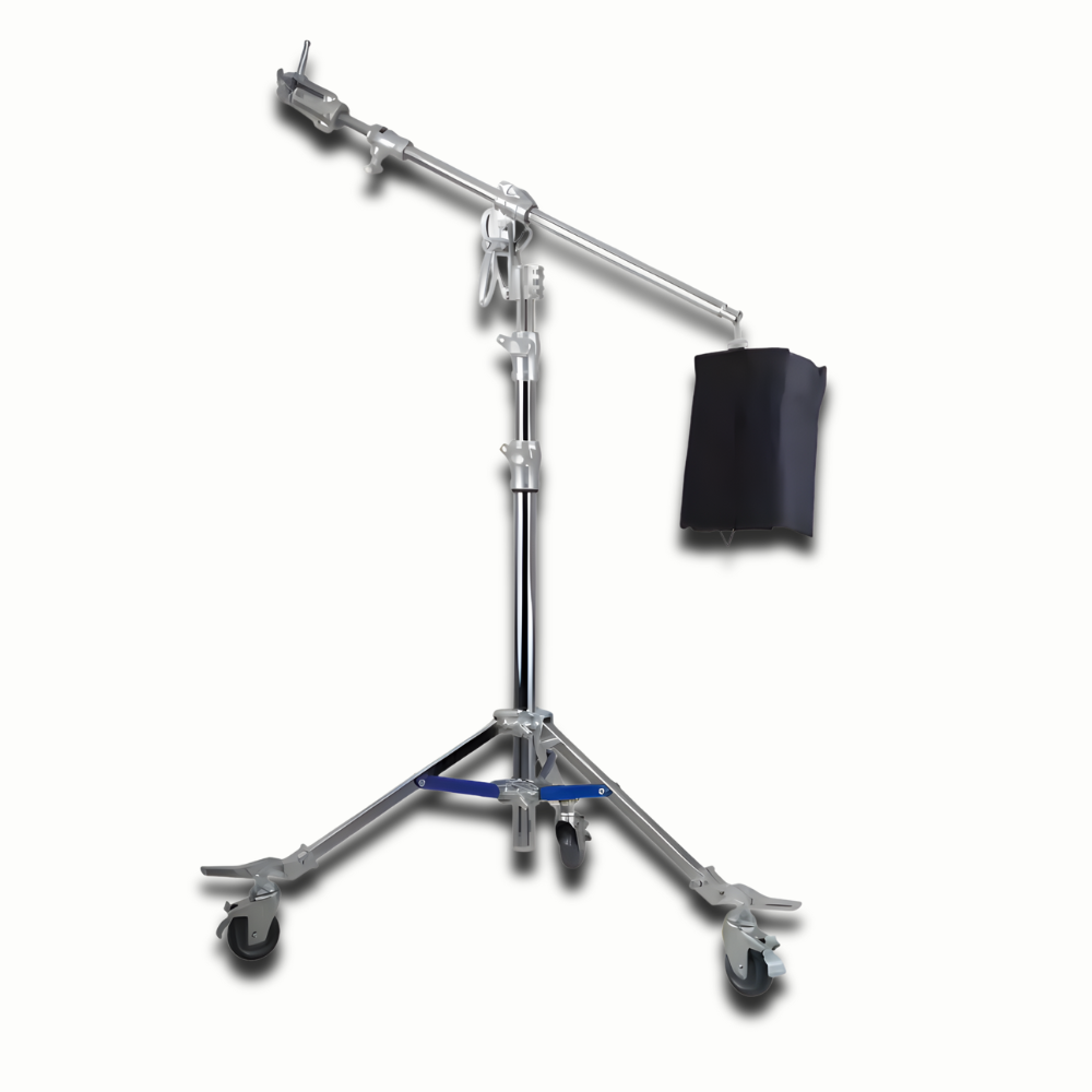 Dearkol DM-8 Heavy Duty Adjustable Boom Arm Light Stand with Castor Wheels & Counterweight Sandbag
