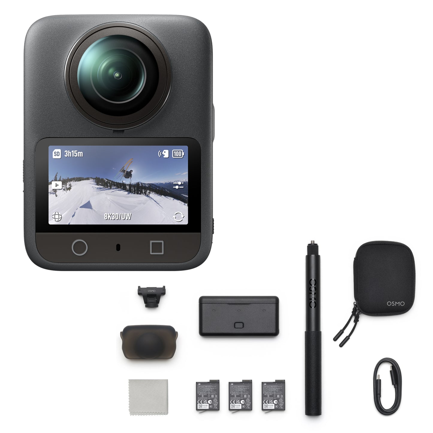 DJI OSMO 360 ADVENTURE / STANDARD COMBO 8K 75fps Full Frame Gimbal Action Camera High Frame Rate Video, 1P68 32.8Ft Max Depth, Bluetooth Wireless Controls, HorizonSteady & RockSteady 3.0 Support, 100mins Max Runtime for Sports & Outdoor