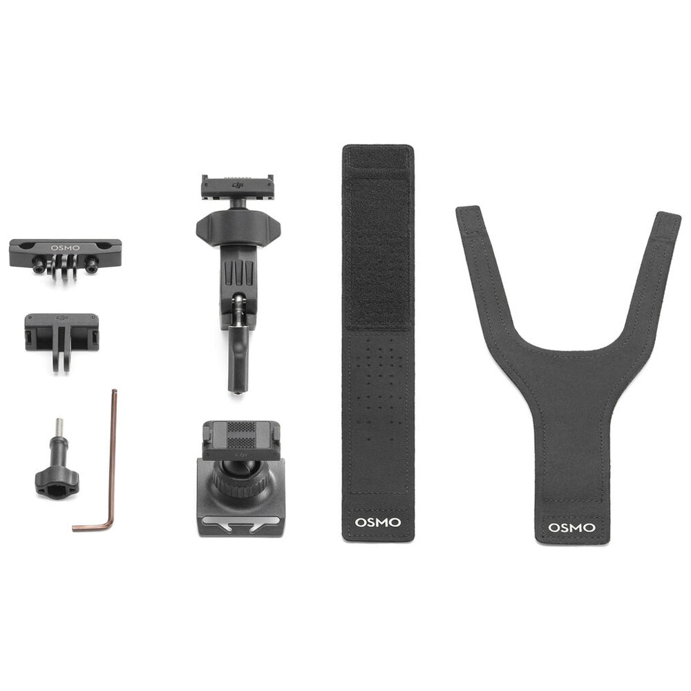 DJI Road Cycling Accessory Kit for Action 2, Osmo Action 4 / 3, Bicycle Multi-Angle POV Shooting with Bike Seat Rail Mount, 360° Wrist Strap, Mini Handlebar Mount, Quick Release Adapter  - Action Camera Parts & Accessories