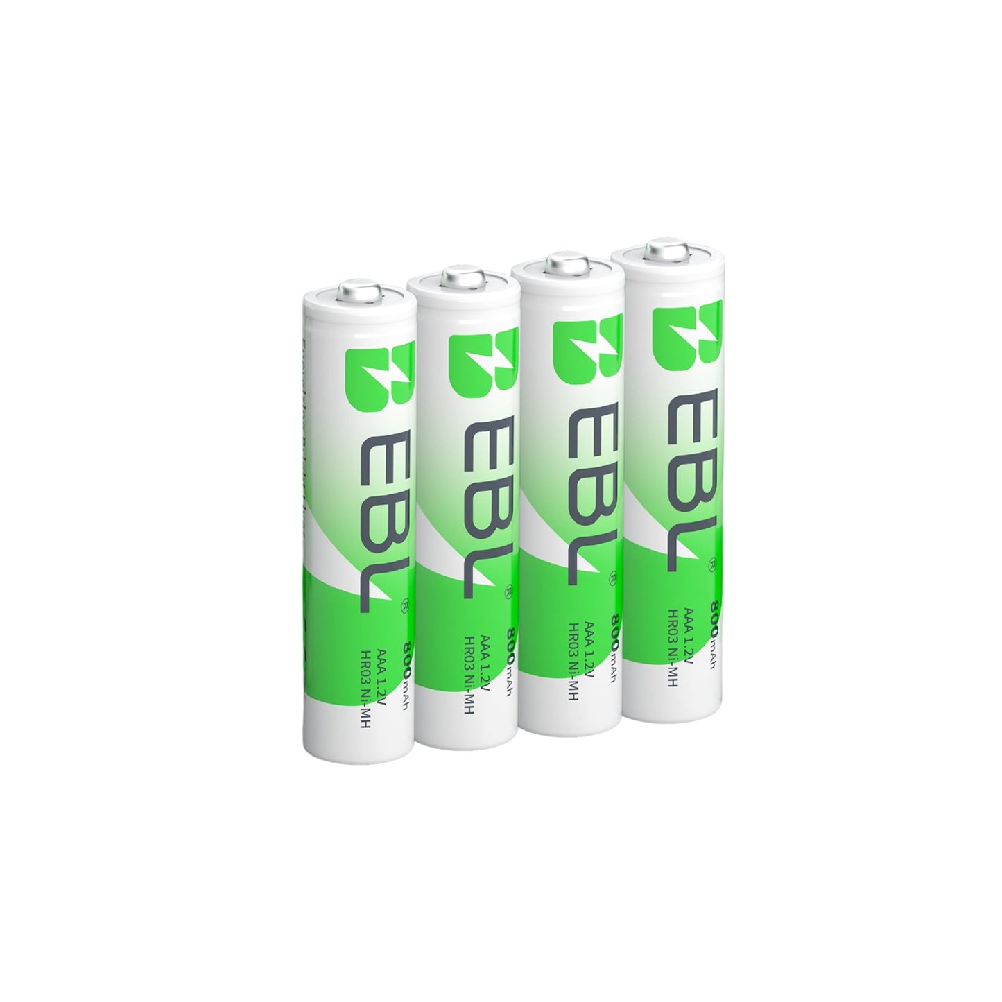 EBL LN-8121 1.2V AAA 800mAh Ni-MH Nickel Metal Hydride Rechargeable Batteries for Portable and Emergency Electronics (Pack of 4)