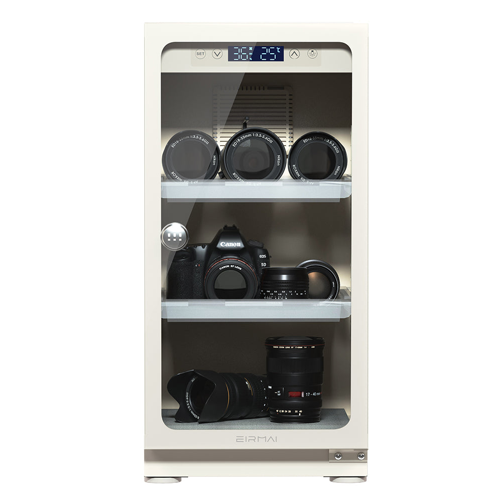 Eirmai 50 / 40 / 30 Liters Electronic Digital Dry Cabinet Dehumidifying Box with Automatic AI Smart Control for Cameras, Lenses Other Accessories | MRD-30M PRO MRD-45M PRO MRD-50M PRO