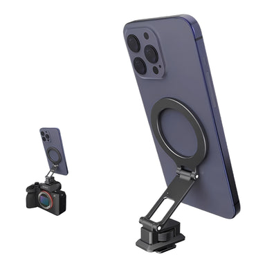 Pxel MagSafe Phone Holder with Aluminum Cold Shoe Mount, Magnetic Ring, Up to 0°-240° Damping Adjustment for iPhone 16 15 14 to 11 and Smartphone Andoinds | AA-PH3