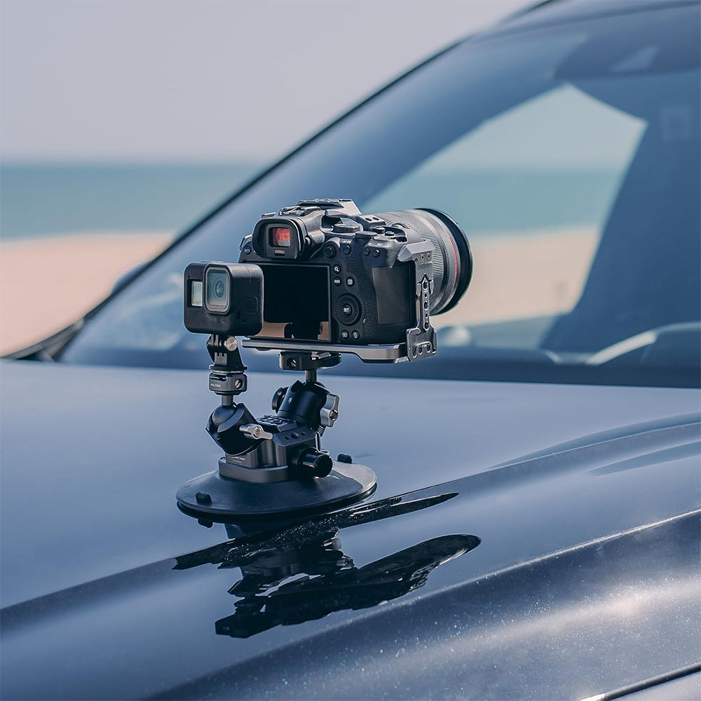 Falcam F22 3 / 4.5 / 6-Inch QR Quick Release Suction Cup Mount with 5kg Maximum Load Capacity, 1/4" Thread Adapter Heavy-Duty Vacuum Base for Action Cameras, DSLR, Monitor and Vlogging Gear
