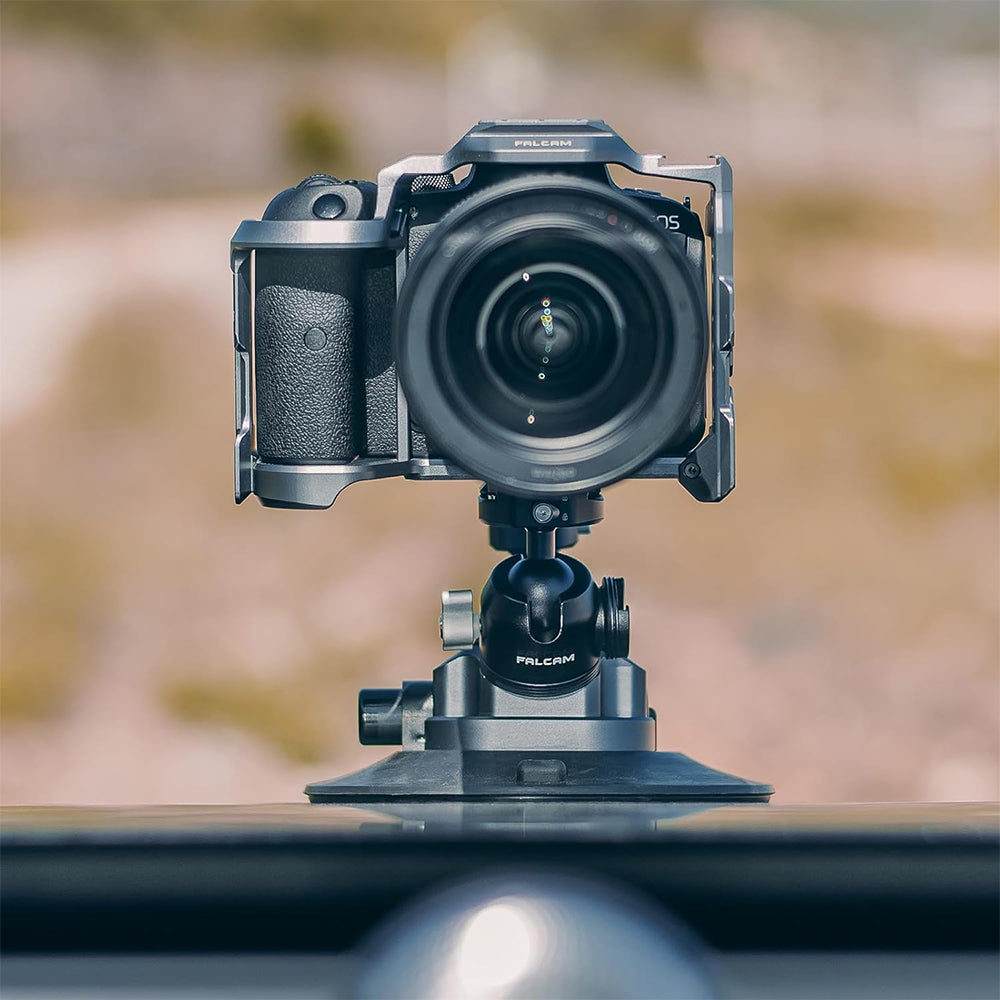 Falcam F22 3 / 4.5 / 6-Inch QR Quick Release Suction Cup Mount with 5kg Maximum Load Capacity, 1/4" Thread Adapter Heavy-Duty Vacuum Base for Action Cameras, DSLR, Monitor and Vlogging Gear