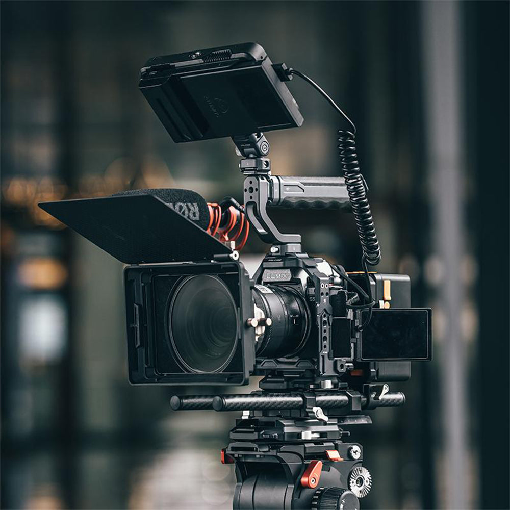 Falcam Quick Release Camera Cage Aluminum Alloy for Panasonic Lumix S5 II | S5 IIX Mirrorless Camera w/ 1/4""-20 Anti Twist Threaded Holes, Cold Shoe Mount, TO Rail, F22 F38 F50 QR Interface Mounts, Detachable Side Plate | C00B3401