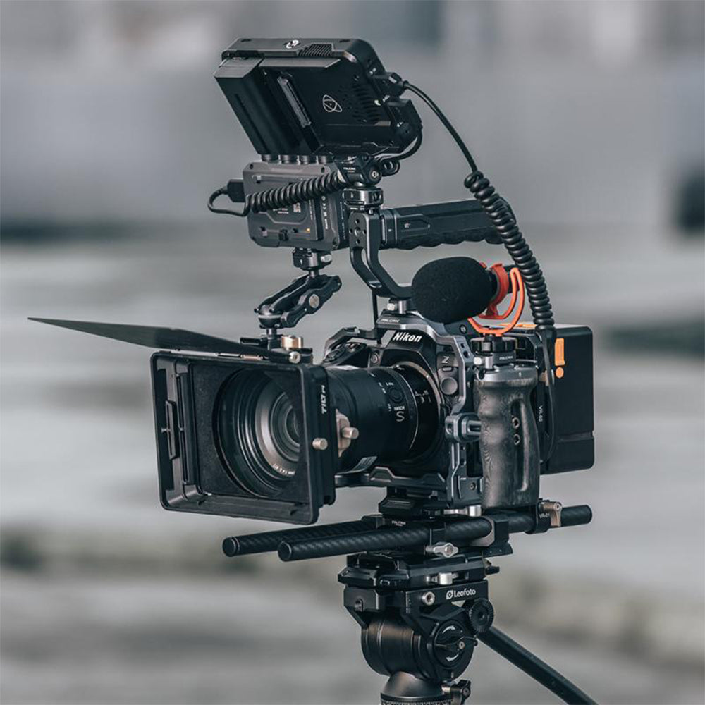 Falcam QR Quick Release Formfitting Full Camera Cage L-Bracket Bottom Plate Aluminum Alloy for Nikon ZF Z8 Z6 III Mirrorless Camera with F22 F38 F50 QR Interfaces, Cold Shoe Mount, 1/4"-20 Threads ARRI Locating Pin and Wrist Strap Slots