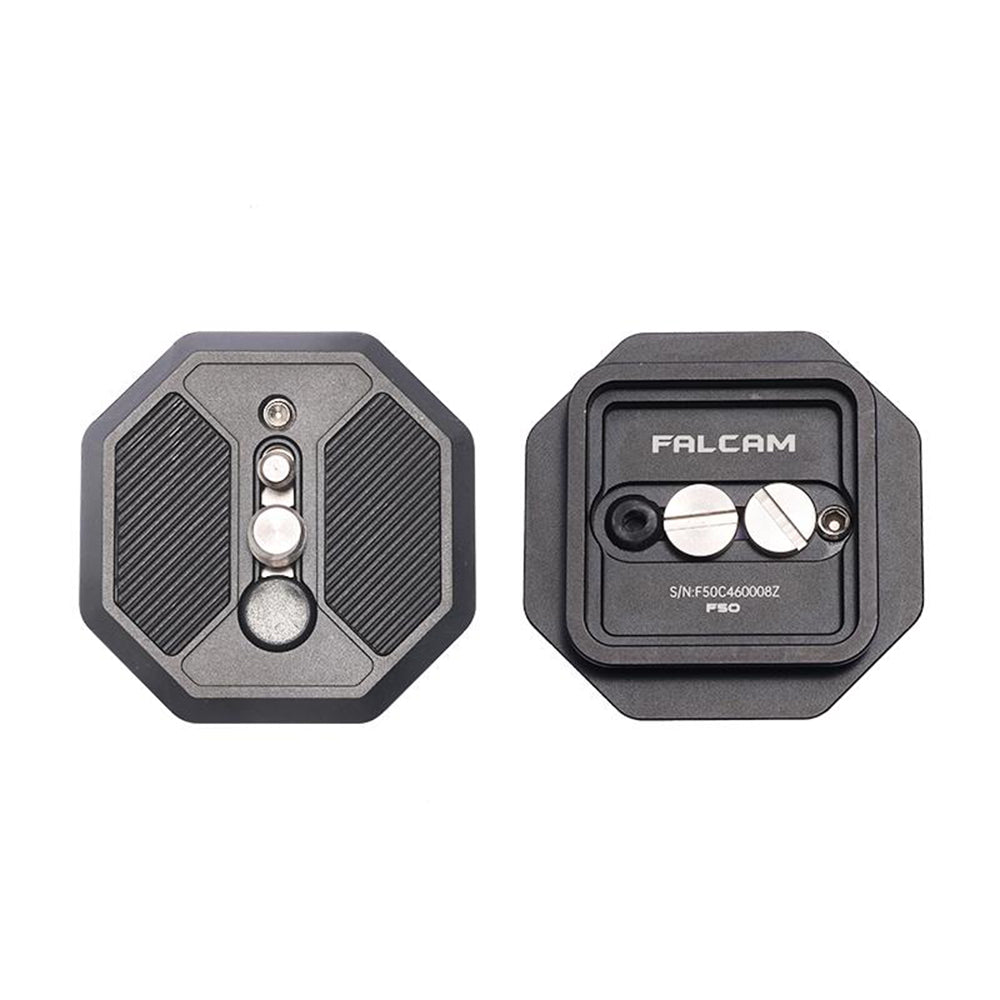 Falcam F50 Long / Square QR Quick Release Base and Plate Kit Set with Click Locks, Heavy Duty Aluminum Alloy, Max 50Kg Payload, 50N-M Tortiol Strength, Manfrotto 501-Style Plate Compatible, 1/4"-20 3/8"-16 Threaded Holes, Non Slip Pads | JG Superstore