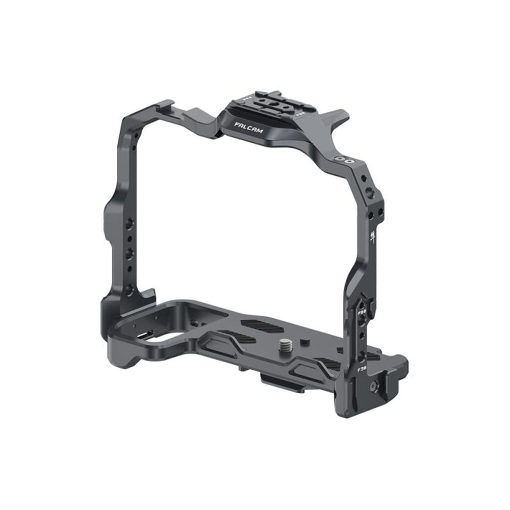 Falcam QR Quick Release Formfitting Full Camera Cage L-Bracket Bottom Plate Aluminum Alloy for Nikon ZF Z8 Z6 III Mirrorless Camera with F22 F38 F50 QR Interfaces, Cold Shoe Mount, 1/4"-20 Threads ARRI Locating Pin and Wrist Strap Slots