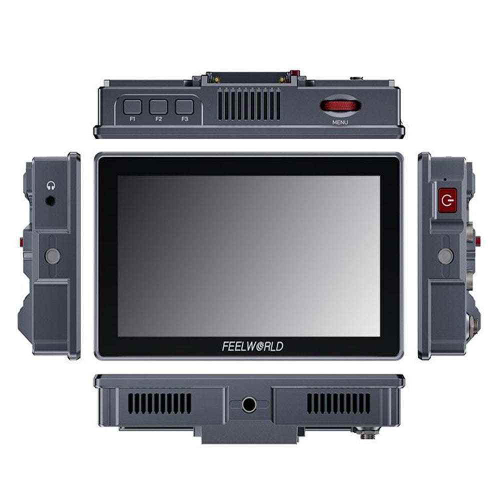 FEELWORLD H5 5.5" 1200nits Touch Display HDMI 12G-SDI Camera Field Monitor for Live Streaming, Broadcast & Production with NP-F Battery Plate & DC/USB-C Power Input