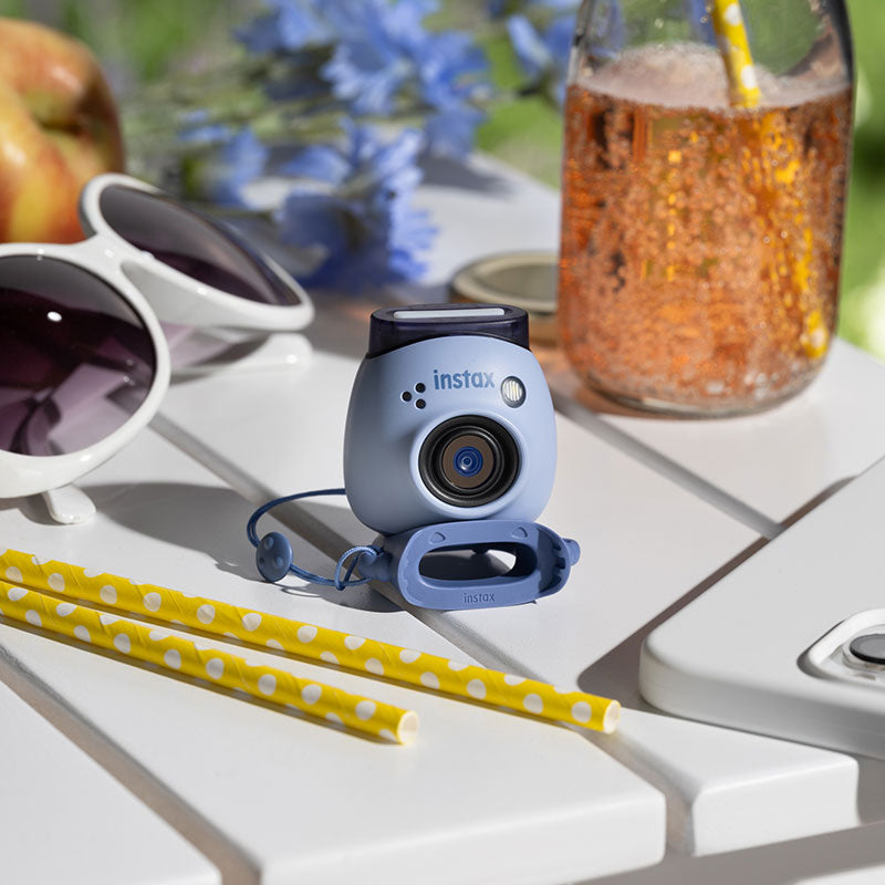 FUJIFILM Instax Pal Tiny Digital Camera with Wide-Angle Lens, 1/5-inch CMOS Sensor with Primary Color Filters, ISO 100-1600, Built-In Flash, Bluetooth Connectivity via Smartphone App, Internal Storage and microSD Card Slot
