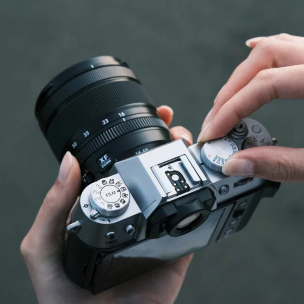 FUJIFILM X-T50 Body with XF 16-50mm f/2.8-4.8 R LM WR / XC 15-45mm f/3.5-5.6 OIS PZ Lens Mirrorless Camera 40.2MP APS-C X-Trans CMOS 5 HR Sensor X-Processor 5 7-Stop In-Body Image Stabilization Film Simulation Dial and Tilting LCD Screen