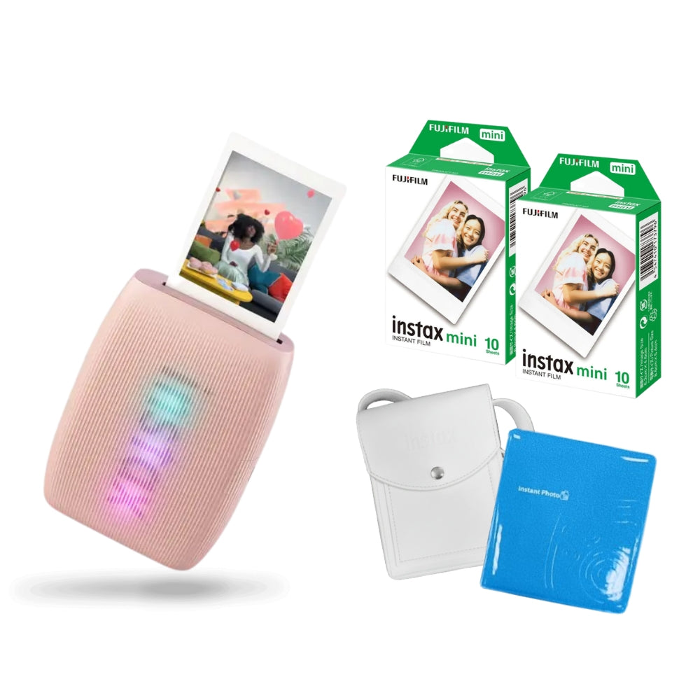 FUJIFILM Instax Mini Link 3 Smartphone Printer with 3D AR Effects, Remote Live View, Collage Mode, Easy Sharing, In-App Stickers & Frames, Tilt-to-Zoom, and iOS & Android Support