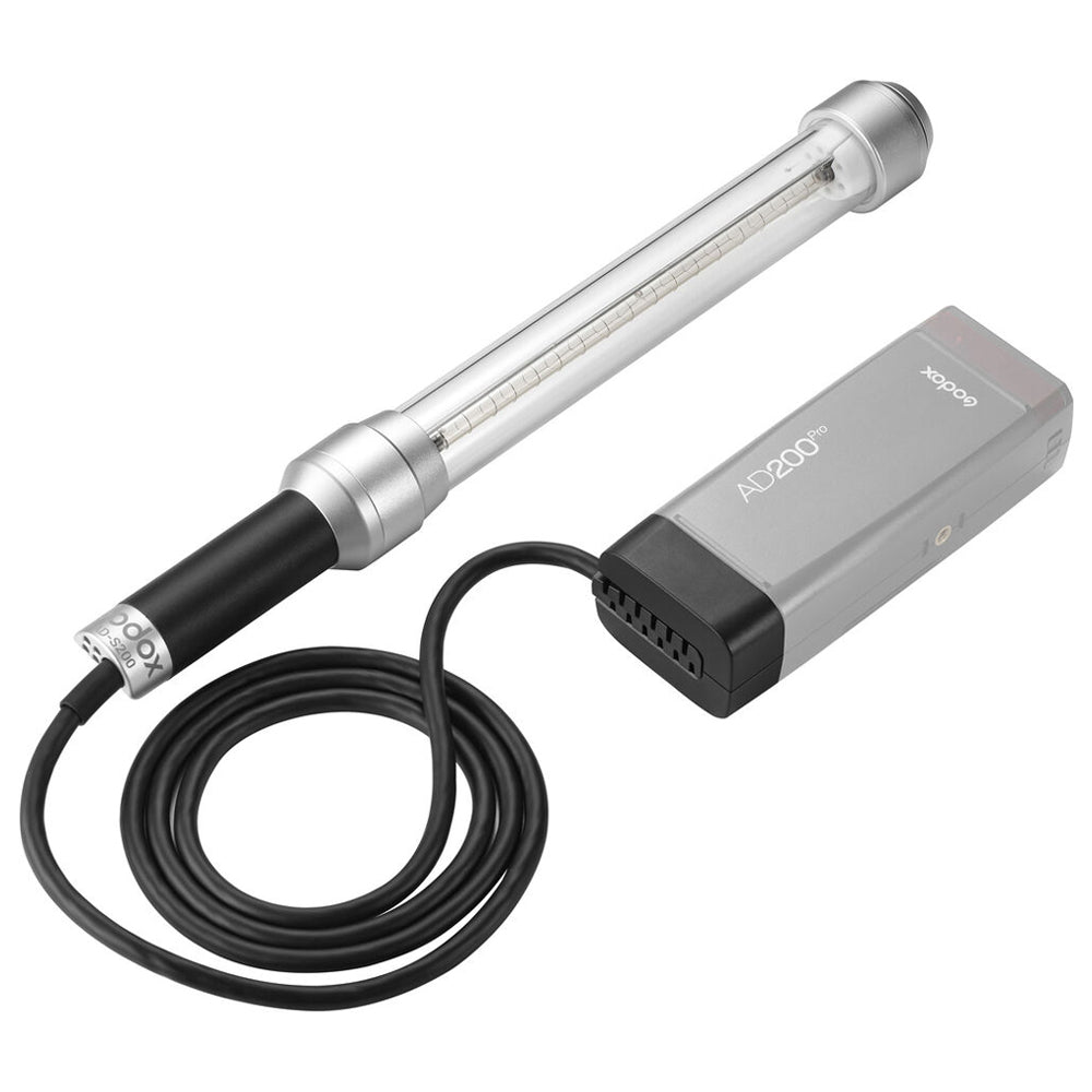 Godox AD-S200 200W Stick Flash Head with 5800K  -  200K CCT Color Temperature, 360 Degree Beam Spread, Cylindrical Flourescent Design for AD200 / AD200 Pro Flashes and Photography