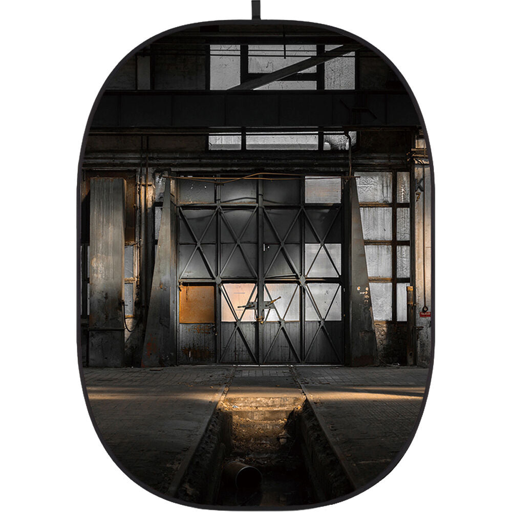 Godox Collapsible Backdrop 1.5 x 2m City Abandoned Sites Background Easy Set Up with Wrinkle-Free Self-Supporting Collapsible Frame, and Non-Reflective Material for Photography, Live Stream, Vlogging, Video, Picture