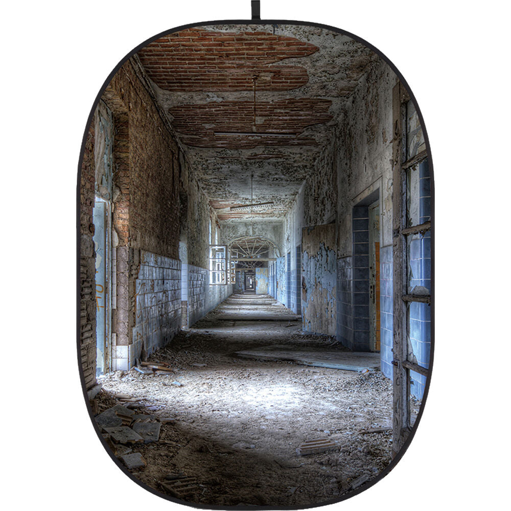 Godox Collapsible Backdrop 1.5 x 2m City Abandoned Sites Background Easy Set Up with Wrinkle-Free Self-Supporting Collapsible Frame, and Non-Reflective Material for Photography, Live Stream, Vlogging, Video, Picture