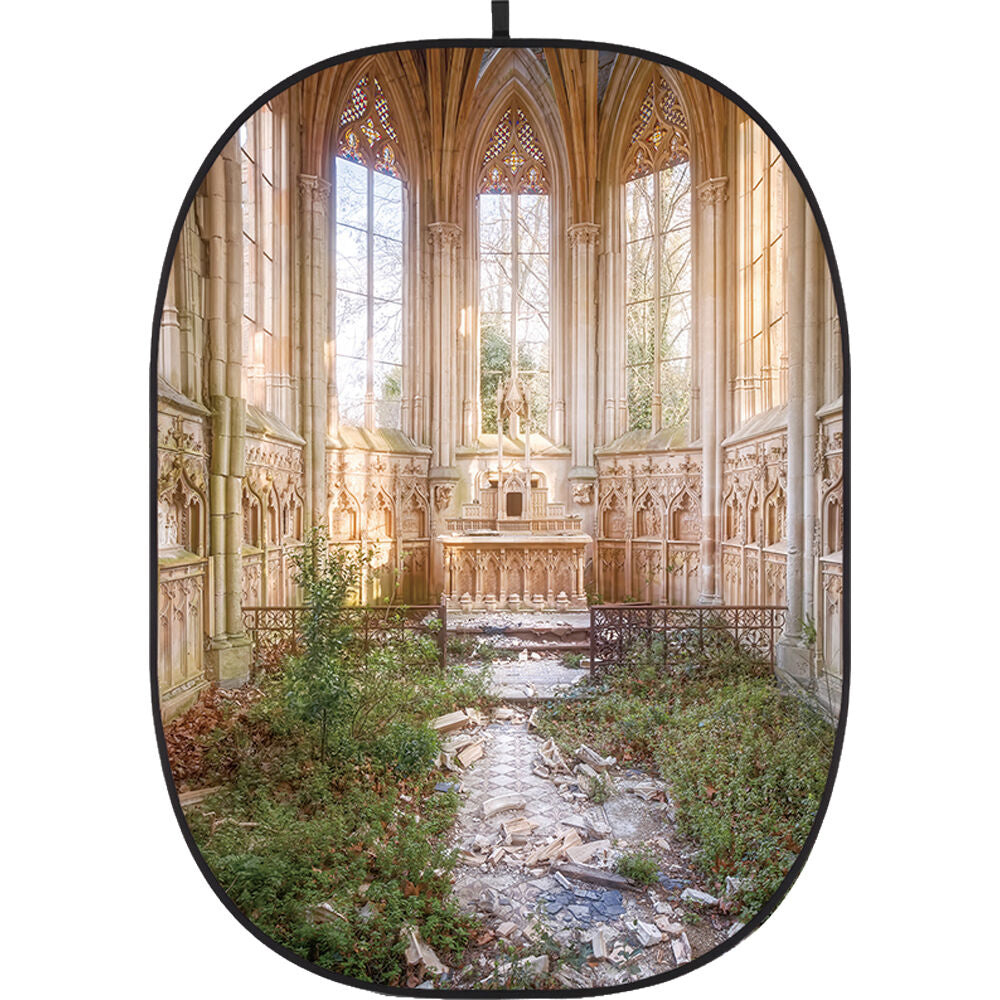 Godox Collapsible Backdrop 1.5 x 2m City Abandoned Sites Background Easy Set Up with Wrinkle-Free Self-Supporting Collapsible Frame, and Non-Reflective Material for Photography, Live Stream, Vlogging, Video, Picture