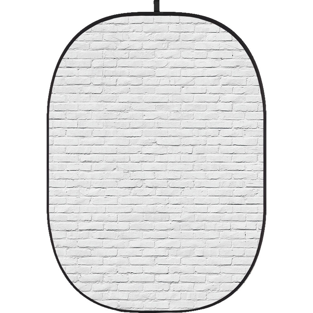 Godox Collapsible Backdrop 1.5 x 2m Brick Wall Background Easy Set Up with Wrinkle-Free Self-Supporting Collapsible Frame, and Non-Reflective Material for Photography, Live Stream, Vlogging, Video, Picture