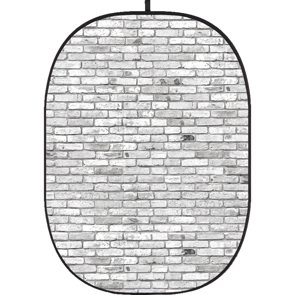 Godox Collapsible Backdrop 1.5 x 2m Brick Wall Background Easy Set Up with Wrinkle-Free Self-Supporting Collapsible Frame, and Non-Reflective Material for Photography, Live Stream, Vlogging, Video, Picture
