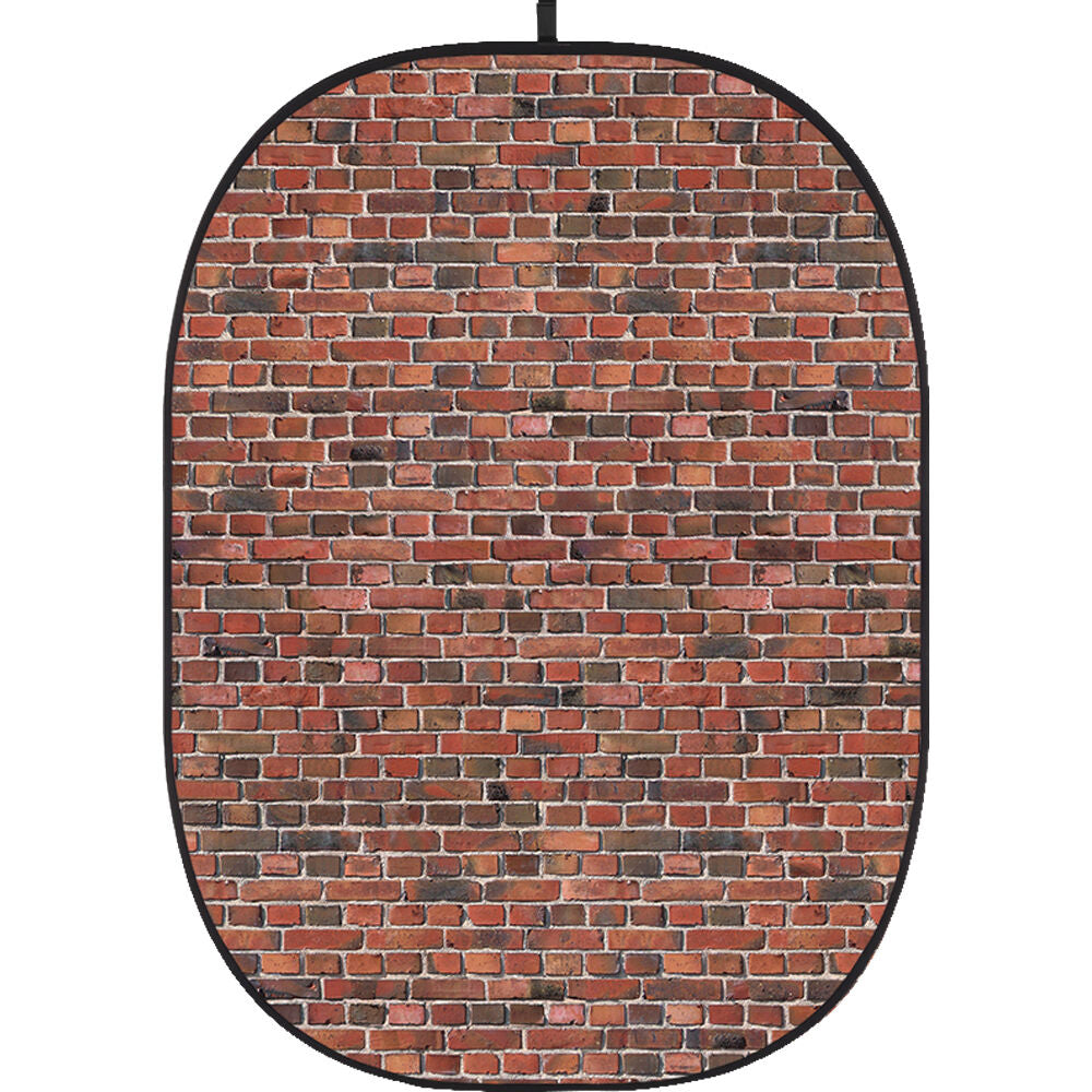 Godox Collapsible Backdrop 1.5 x 2m Brick Wall Background Easy Set Up with Wrinkle-Free Self-Supporting Collapsible Frame, and Non-Reflective Material for Photography, Live Stream, Vlogging, Video, Picture