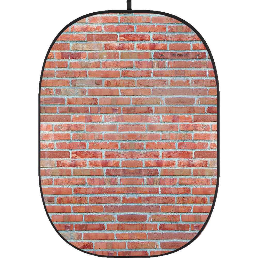 Godox Collapsible Backdrop 1.5 x 2m Brick Wall Background Easy Set Up with Wrinkle-Free Self-Supporting Collapsible Frame, and Non-Reflective Material for Photography, Live Stream, Vlogging, Video, Picture