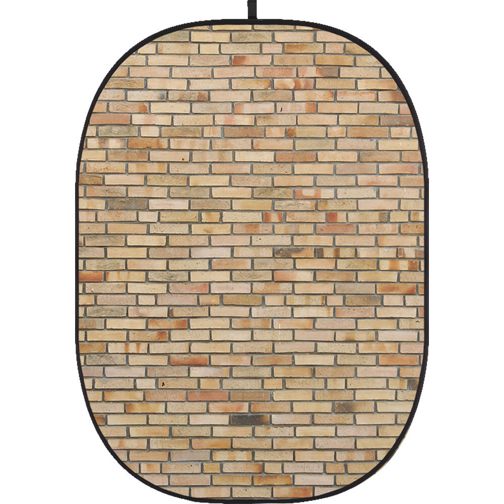 Godox Collapsible Backdrop 1.5 x 2m Brick Wall Background Easy Set Up with Wrinkle-Free Self-Supporting Collapsible Frame, and Non-Reflective Material for Photography, Live Stream, Vlogging, Video, Picture
